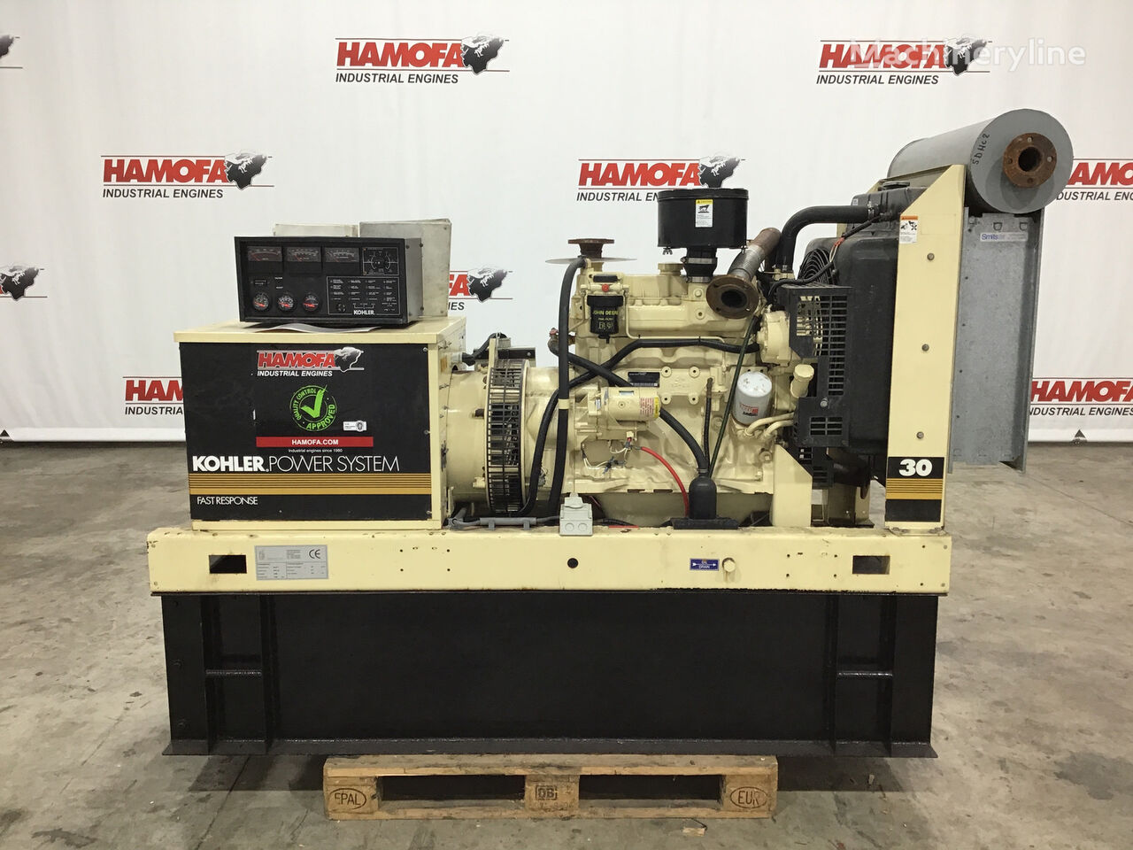 дизельный генератор Kohler JOHN DEERE CD4039 DF004 GENERATOR 33KVA USED