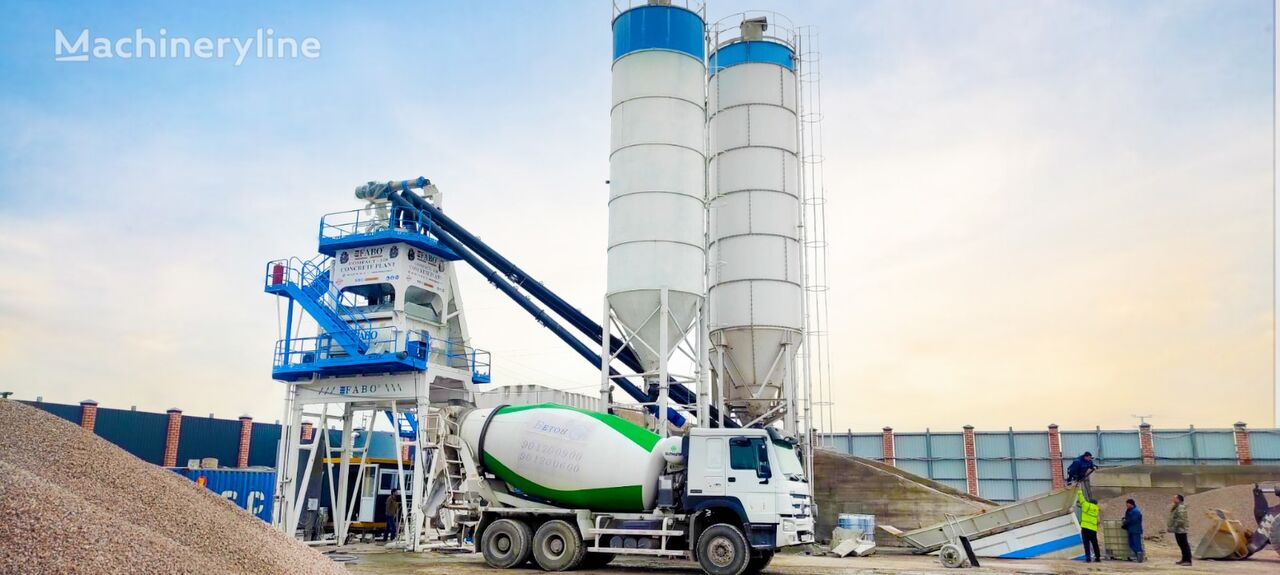 nauja betono gamykla FABO SKIP SYSTEM CONCRETE BATCHING PLANT | 120m3/h Capacity