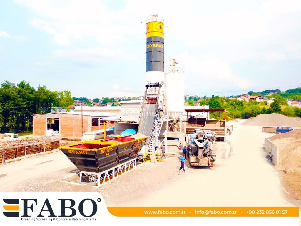 nauja betono gamykla FABO SKIP SYSTEM CONCRETE BATCHING PLANT | 60m3/h Capacity | STOCK