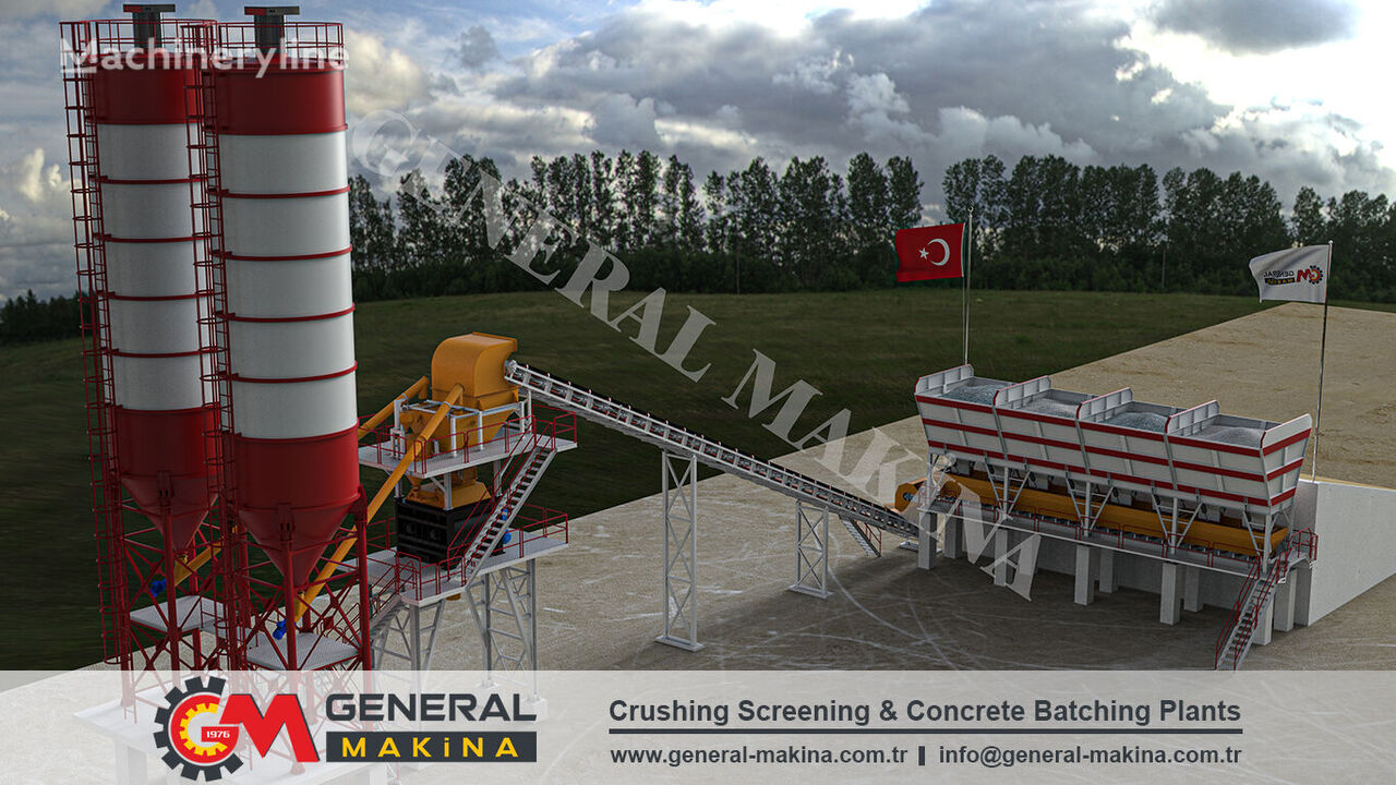nauja betono gamykla General Makina NEW TITAN 100 m3/h Ready Concrete Mix Plant