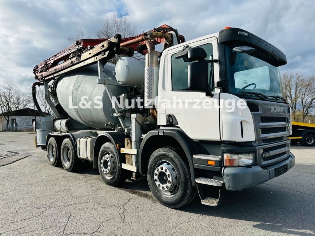 betono siurblys Putzmeister 21M  su Scania P380 8x4	Pumix važiuokle